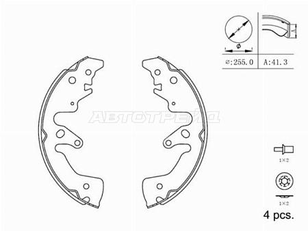 Колодки тормозные барабанные Subaru Impreza 07-12