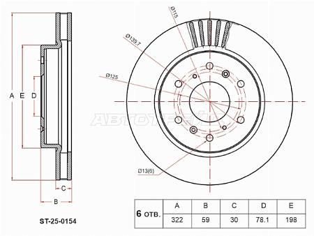 Диск тормозной (Сзади) Haval H9 15-24