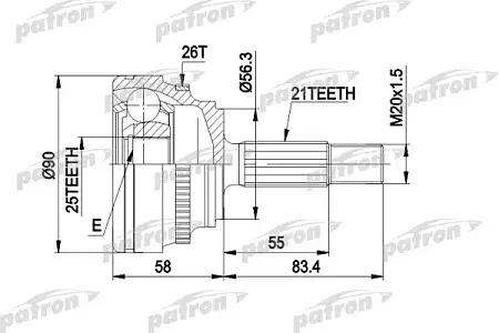 ШРУС PCV1285