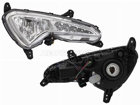 Фара противотуманная (Справа/ ДХО) Hyundai Solaris 14-17