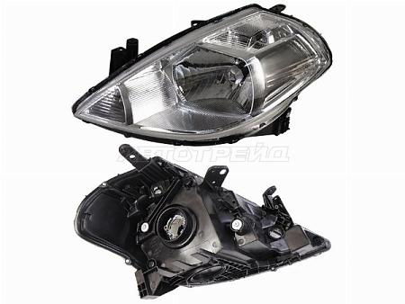 Фара Nissan Tiida 04-10 (Слева/ Галоген/ Ручная регулировка)
