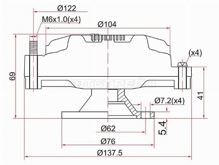 Вискомуфта TOYOTA TOWNACE/LITEACE 2-3С# 92-