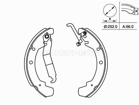 Колодки тормозные барабанные Volkswagen Transporter 90-03