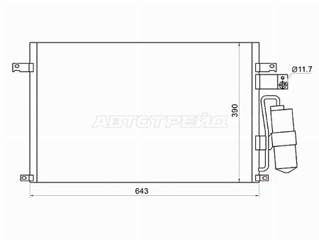 Радиатор кондиционера Chevrolet Epica 06-13
