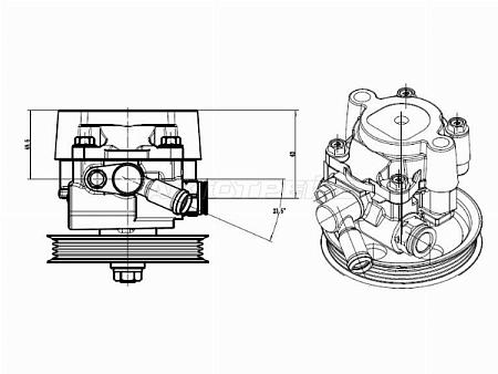 Насос ГУР TOYOTA HARRIER MCU35/LEXUS RX300 03-06