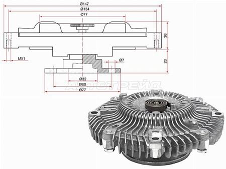 Вискомуфта NISSAN PATROL / SAFARI Y60 TD42