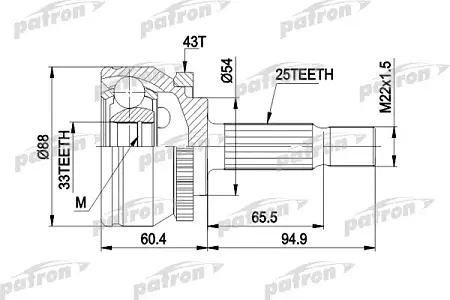 ШРУС PCV3416