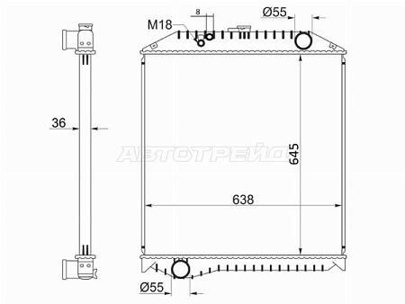 Радиатор Hino Ranger 92-05