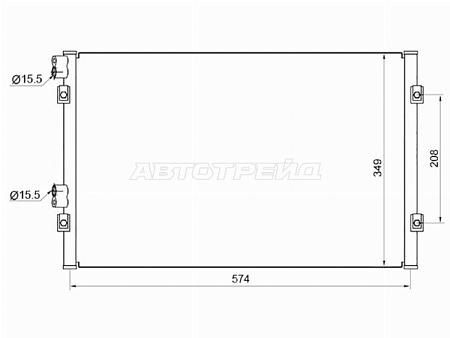 Радиатор кондиционера Chrysler PT Cruiser 00-10