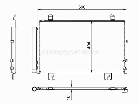 Радиатор кондиционера Lexus GS 11-20