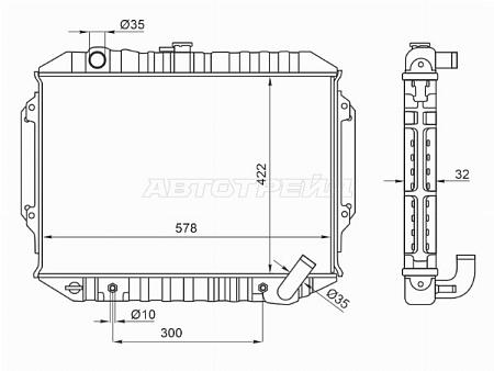 Радиатор Mitsubishi Pajero 91-00