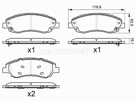 Колодки тормозные (Спереди) TANK 500 21-