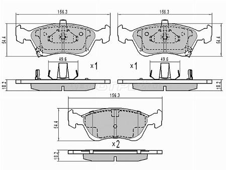 Колодки тормозные (Спереди) Toyota Avensis (T220) 97-03