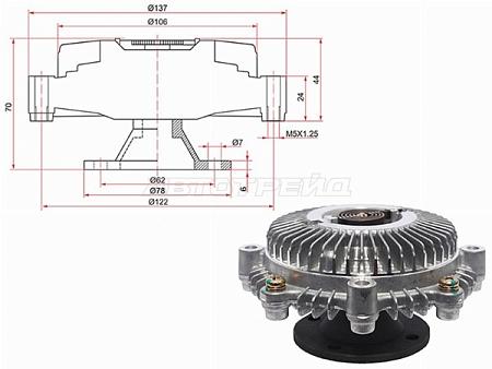 Вискомуфта TOYOTA TOWNACE,LITEACE 3C-E