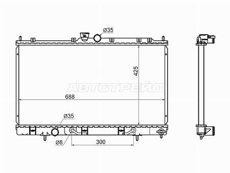 Радиатор Mitsubishi Outlander 02-09 / Airtrek 01-05