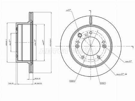 Диск тормозной (Зад) Kia Sorento 02-09