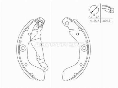 Колодки тормозные барабанные Chevrolet Aveo 11- / Cobalt 13-
