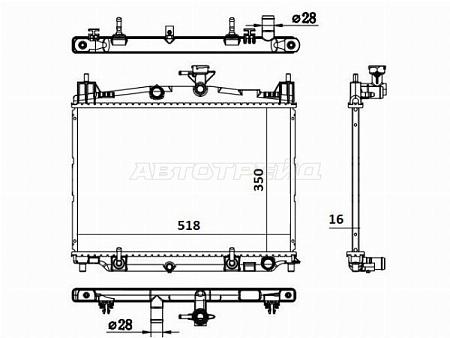 Радиатор Mazda Demio 07-14 / 2 07-15