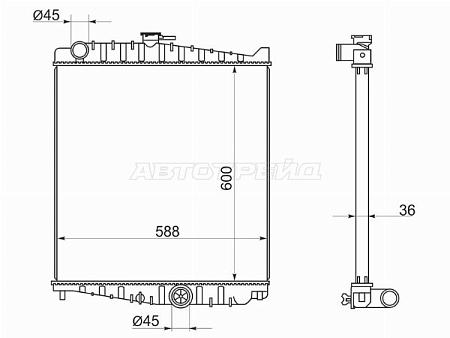 Радиатор Nissan Diesel Condor 91-
