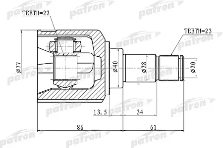 ШРУС PCV1071