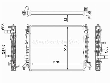 Радиатор Chevrolet Camaro 15-23