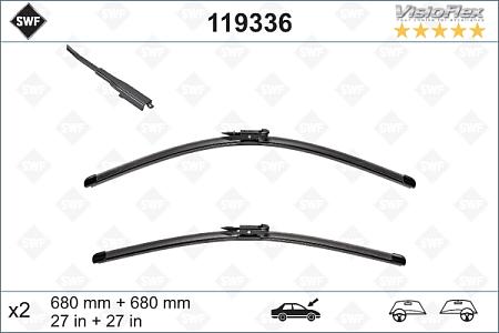 Щётки с/о 680/680мм Visiolflex 119 336