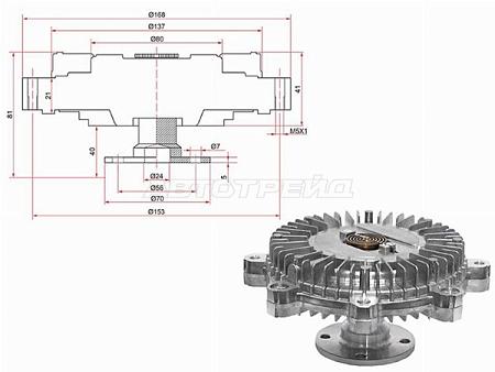 Вискомуфта HYUNDAI GALLOPER/TERRACAN 00-