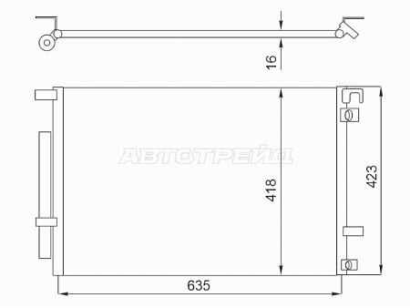Радиатор кондиционера Ford Mustang 14-23