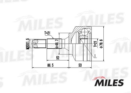 GA20368 ШРУС PEUGEOT 206 1.1-1.4 98- нар.