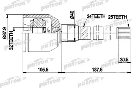 ШРУС PCV9938