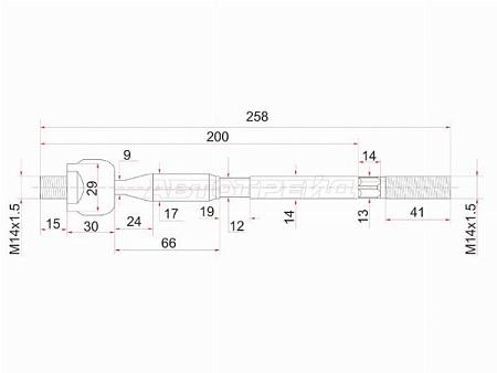 Тяга рулевая TOYOTA PASSO/BB 03-