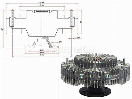 Вискомуфта TOYOTA LAND CRUISER 80,100 1F# 92-