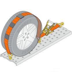 Ремень крепления автовозный с храповиком и резиновыми вставками 4 т, 3 м (ASTA02)