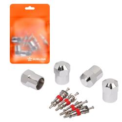 Ремкомплект для вентилей (4 золотника, 4 металл.колп.) в пакете (ATRS011)