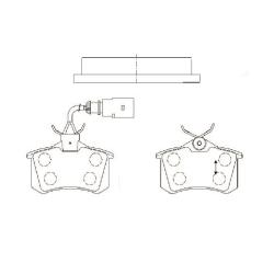 GK1239 Колодки тормозные FORD GALAXY 95-06/SEAT ALHAMBRA 96-10/VW SHARAN 95-(R15)задние