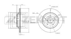 Диск торм. задн. Subaru Forester (SK_) 18- bs-6643
