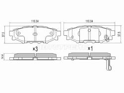 Колодки тормозные (Сзади) Subaru Forester 07-21 / Impreza 07-16 / Legacy 03-15 / Outback 03-15 / Toy