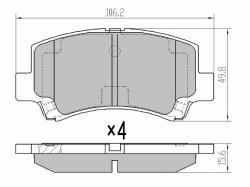 Колодки тормозные (Спереди) Chery QQ6 S21 06-11 / Suzuki Wagon R 00-05 / Wagon R Plus 99-06 / Wagon