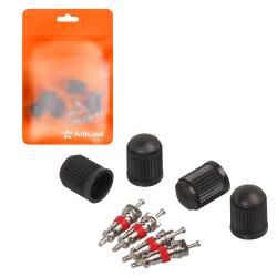 Ремкомплект для вентилей (4 золотника, 4 пласт.колп.) в пакете (ATRS009)