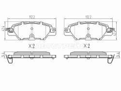 Колодки тормозные (Сзади) Mazda CX-5 11-21