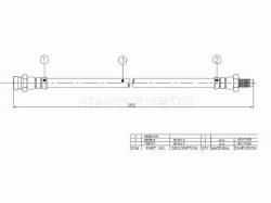 Шланг тормозной задний (Таиланд) MMC GALANT/DIAMANT/LEGNUM 84-06/COLT/LANCER/MIRAGE -91/FR RVR 91-97