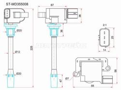 Катушка зажигания MITSUBISHI GALANT EA#W 99-03/LANCER 95- 4G64