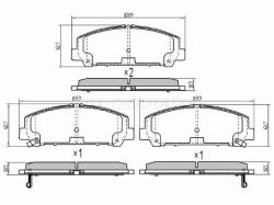 Колодки тормозные (Спереди) Infiniti QX56 04-13 / QX80 13-20 / Nissan Armada 03-16 / Titan 03-15