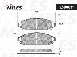 Колодки тормозные JEEP COMMANDER 05-/GRAND CHEROKEE 00- передние Ceramic E500631