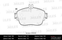 E100449 Колодки тормозные MERCEDES A(W176) 12-/B(W246) 11- передние L 144мм SemiMetallic