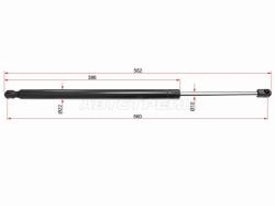 Амортизатор крышки багажника Mercedes-Benz M-Class 05-11 (Справа)