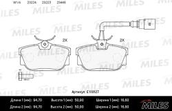 E110127 Колодки торм. VOLKSWAGEN T4/SHARAN 00>/GALAXY R16 00>06 2 дат. зад. SemiMetallic