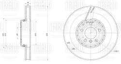 Диск торм. для а/м BMW 5 (F10) (09-) перед. d=348 лев. (двухсоставной/окраш.) (DF 170107)
