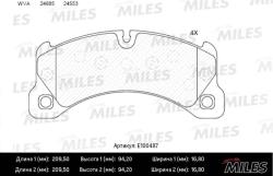 Колодки тормозные PORSCHE CAYENNE 10- передние SemiMetallic E100487