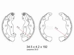 Колодки тормозные барабанные Suzuki SX4 06-16
